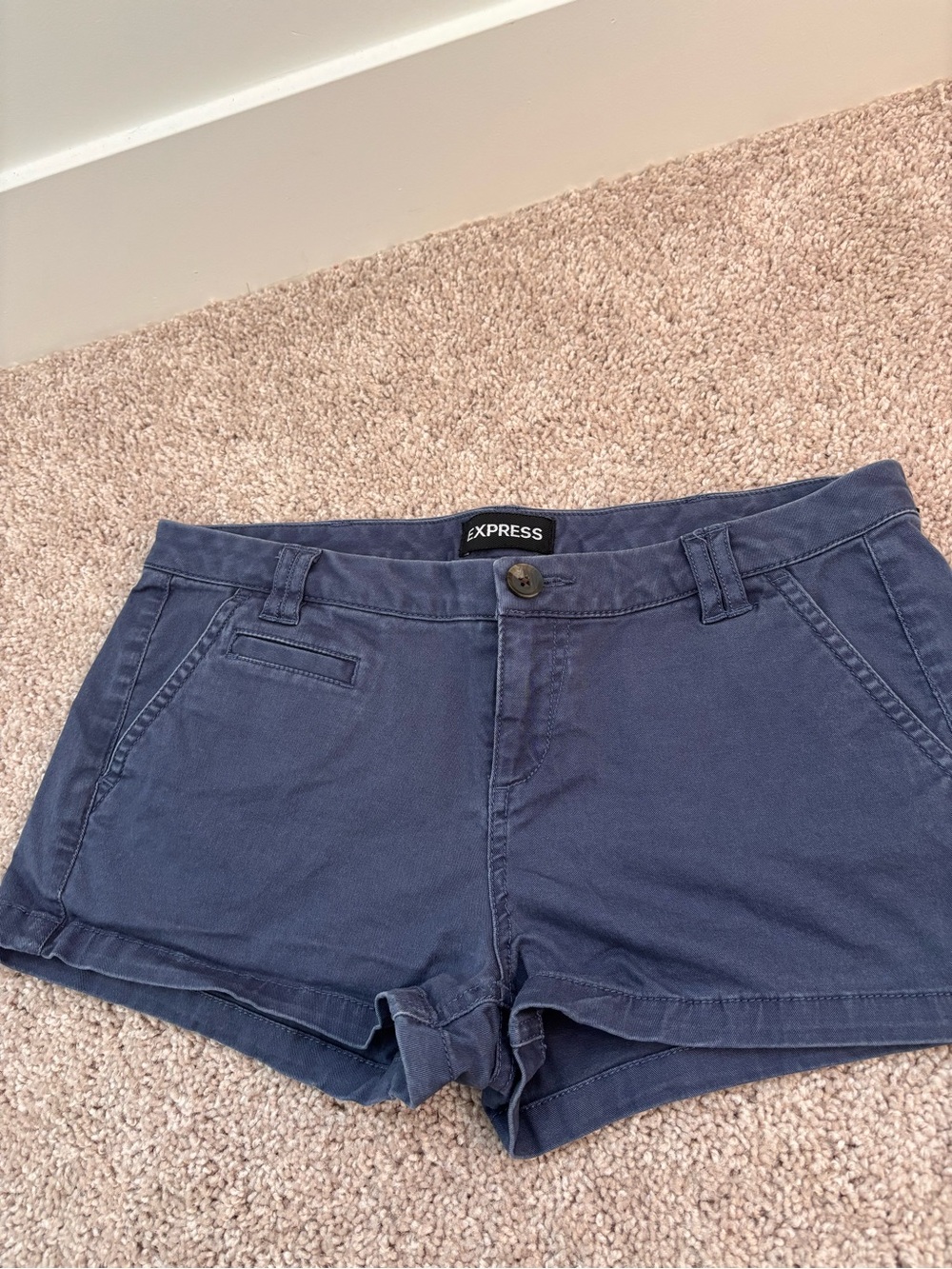 Express chino mini shorts